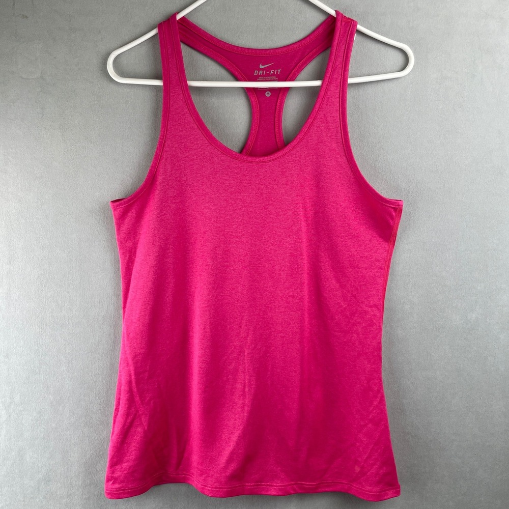 Nike Dri Fit Balance Dry Racerback Tank Top Athletic Workout Yoga Pink‎ Womens M